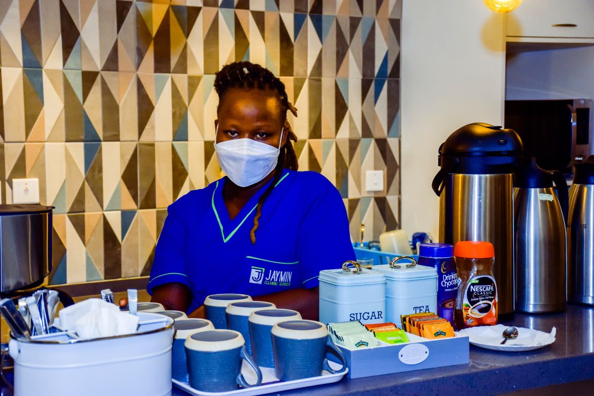Facilities management company in Nairobi providing cleaning, maintenance, and grounds care services for a commercial building