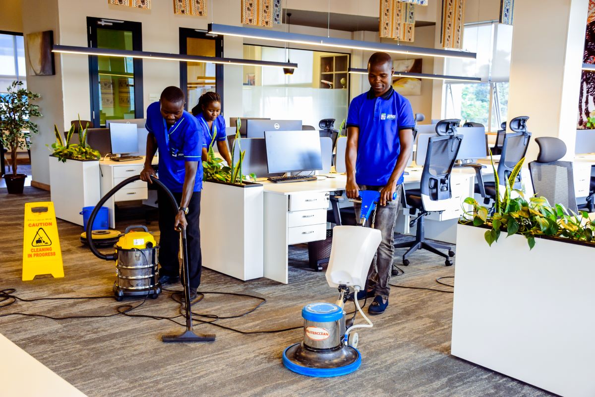 Daily and periodic cleaning for offices, commercial buildings, and corporate facilities, including washrooms, common areas, and executive spaces.